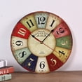 thumbnail image 3 of Reloj silencioso de 30 cm, jarrón de lavanda de estilo vintage, decoración de jaula para sala de estar, oficina, cocina, dormitorio, bar. JM MX-0139553FYD, 3 of 3