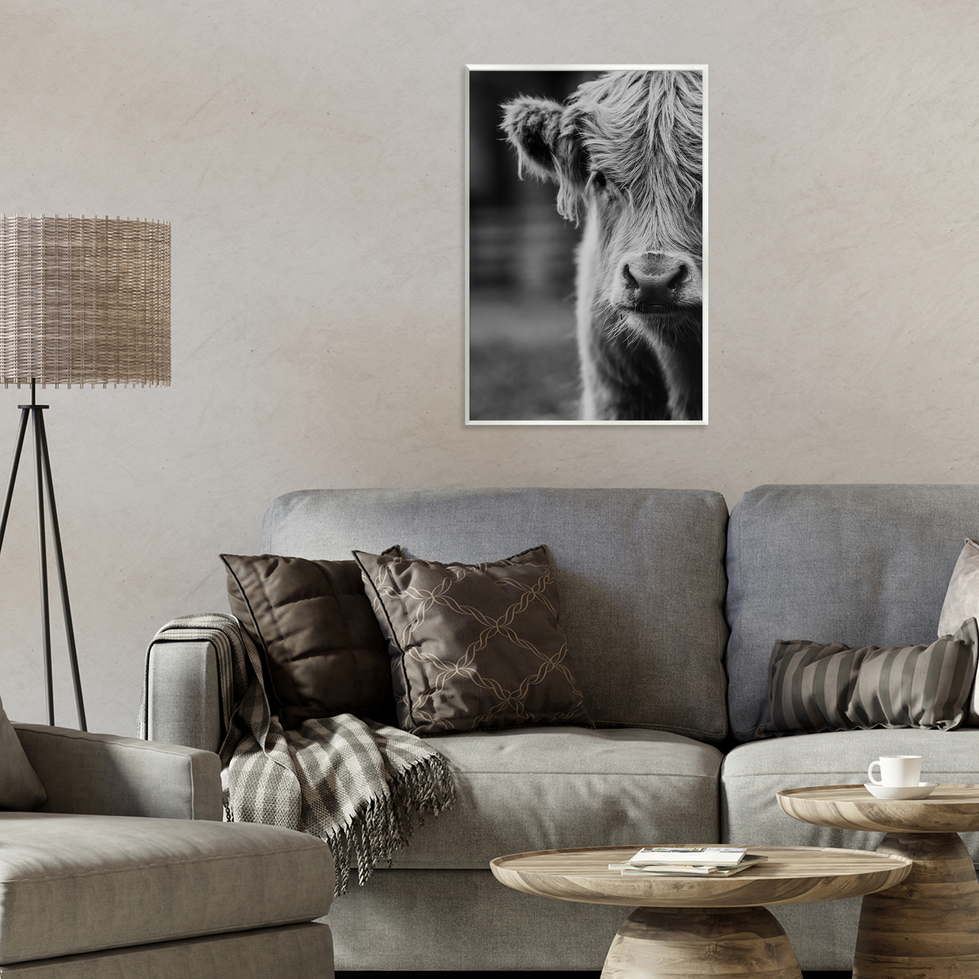 Baby Cow Face Wall Plaque Art, design by Amy Carroll