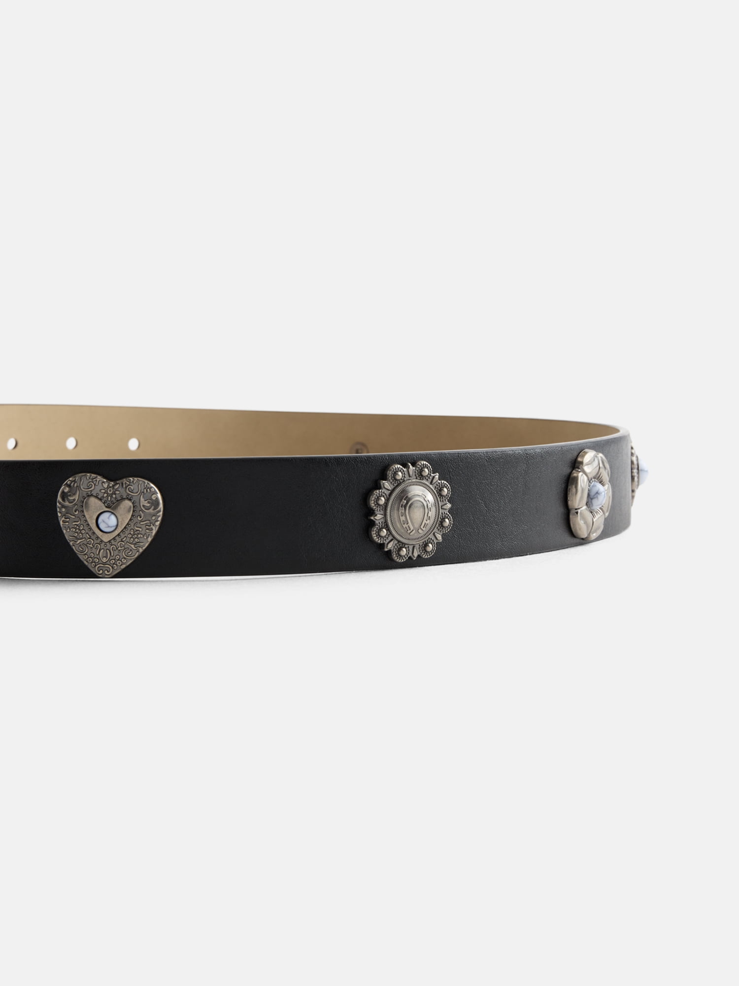 No Boundaries Women's Stones Belt, Black, Sizes S/M-3XL