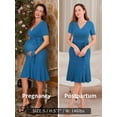 thumbnail image 3 of Vestido de maternidad V FOR CITY Bodycon Knit Summer Blue, 3 of 7