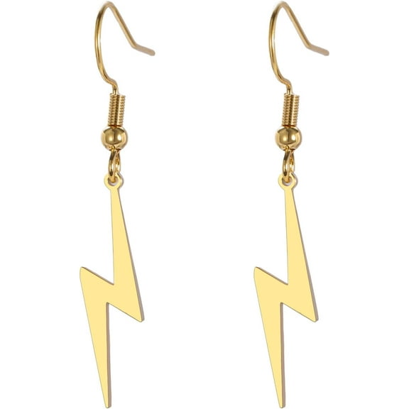 Lightning Bolt Dangle Earrings Flash Thunder Hook Statement Earrings Fashion Punk Jewelry Hip Hop 80s Party Gift Women Men