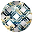thumbnail image 2 of Designart "Sunrise Over Hokusai's Waves III" Coastal Plaid Round Wall Mirror - Oval Printed Decorative Mirror - Multiple Color Options, 2 of 5