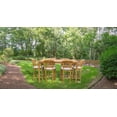 thumbnail image 5 of 7 Piece Teak Wood Orleans Patio Bistro Bar Set, 63" Bar Table, 2 Bar Chairs w/ Arms & 4 Armless Bar Chairs, 5 of 5
