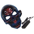 thumbnail image 3 of Face Shield Halloween Scary Full Face Guard LED Luminous Skeleton Head Party Cosplay Prop, Blue, 3 of 6
