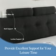 thumbnail image 5 of Lovote Bed Headboard Wedge Pillow with Neck Roll Pillow Ultimate Back Support and Comfort, 79"x20",Black, 5 of 7