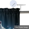 thumbnail image 5 of Tiger Rod Pocket Thermal Insulated Curtain Valance Wildlife Animal Tiger Mom and Son Blue Starry Sky Window Treatment Valance Curtains for Bathroom 54 by 18 in, 1 Panel, 5 of 6