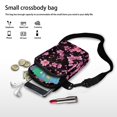 thumbnail image 7 of HELLHERO Cherry Blossom Pattern 2 Zippers Double Layer Cross Body Purse Polyester for Women, 7 of 7
