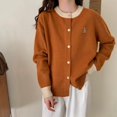 thumbnail image 3 of MJG cárdigan suéter bordado estilo navideño retro para mujer 2024 otoño e invierno nuevo nicho cárdigan de punto con cuello redondo ceroso suave, 3 of 5
