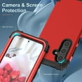 thumbnail image 4 of Dteck for Samsung S24 Case, 3 in 1 Heavy Duty Shockproof Hybrid Hard PC Soft Rubber Drop Protection Slim Full-Body Protective Cover Case for Galaxy S24 5G, Red, 4 of 7