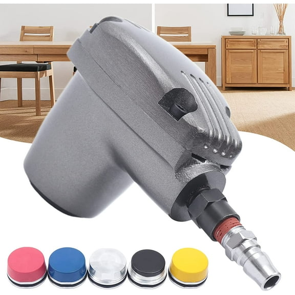 Fichiouy Automatic Palm Hammer Hand-held Pneumatic Hammer Compact Air Flat Hammer Tool Aluminum Alloy with 6-Hammerhead