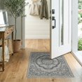 thumbnail image 2 of ODIKA Vintage Grey Distressed Scroll Frame Scrollwork Border Large Flowing Dynamic for Hallway, Study Room, Playroom, Non-Slip Low Profile, 2 of 7