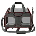 thumbnail image 5 of Katziela Luxury Pet Carrier with Removable Wheels, Double Telescopic Handle (Black and Red) Pack 1, 5 of 8