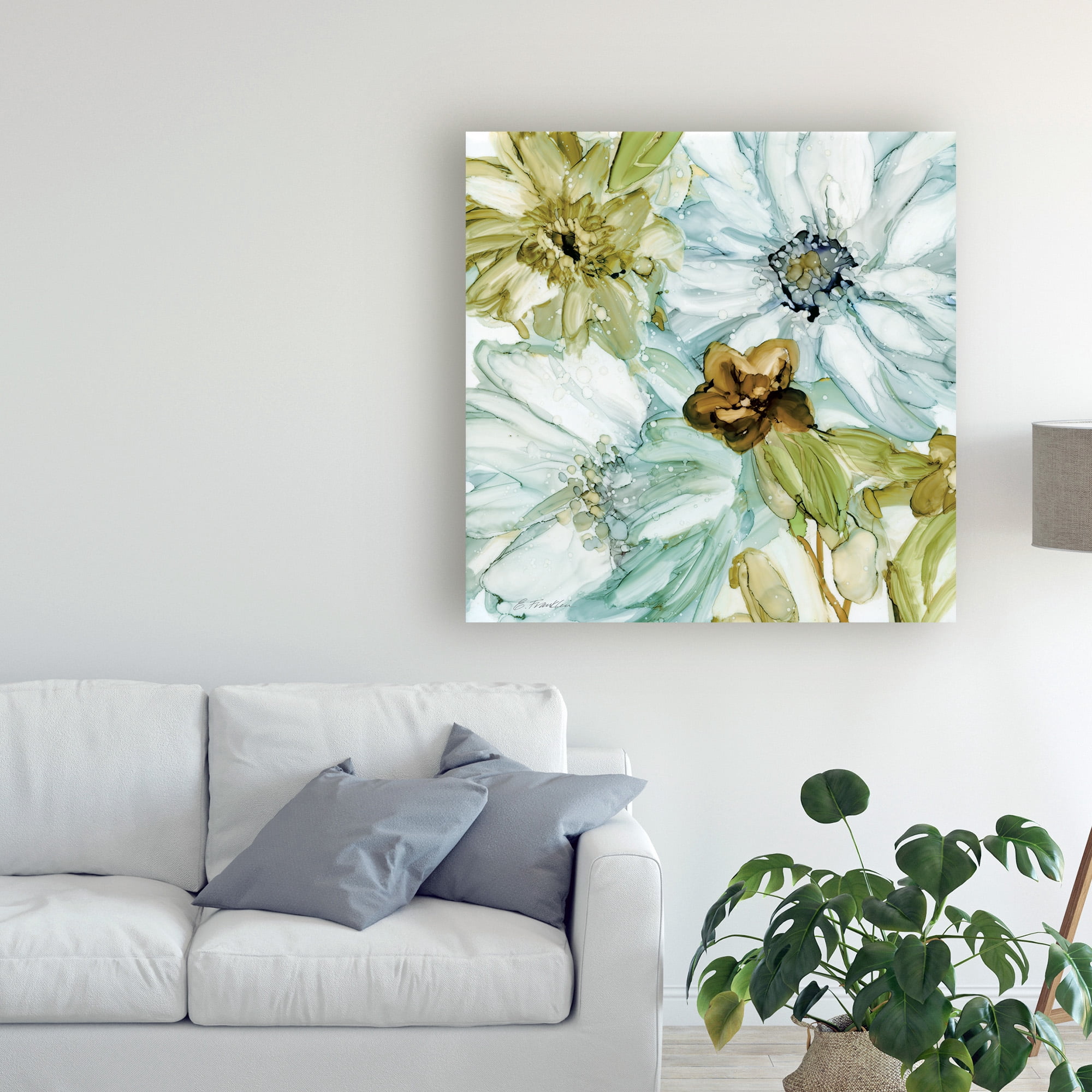 Trademark Fine Art 'Sea glass Garden I' Canvas Art by Elizabeth Franklin