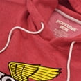 thumbnail image 2 of Honda Yellow Wing Logo Unisex Adult Slim Fit Pull-Over Heather Hoodie, Red, X-Large, 2 of 5