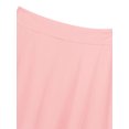 thumbnail image 5 of TiaoBug Big Girls Knee Length Skater Skirts Solid Color A-Line Full Circle Stretchy Skirt for Party Pink 14, 5 of 7
