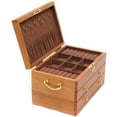 thumbnail image 6 of Fichiouy Wooden Jewelry Box 3 Layers Large Capacity W/Lock + Velvet Interior Organizer, 6 of 9