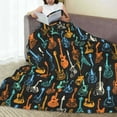 thumbnail image 6 of Bingfone Colorful Guitar Print Flannel Fleece Blanket Throw Blanket for Bed,Sofa,Couch,Travel,Camping(40"x30" ), 6 of 8