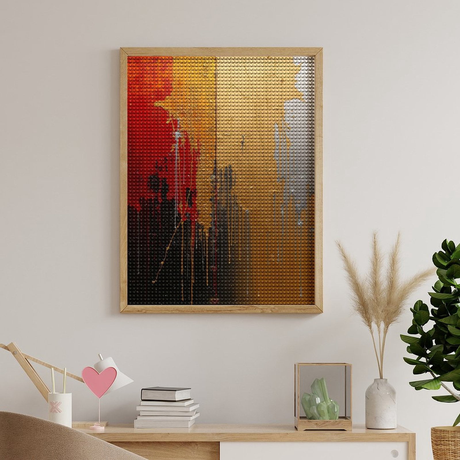 Diamond Art Kits for Adults, Abstract Dripping Paint Art Bold 5D Diamond Painting Kits for Adults Beginners, DIY Full Drill Diamond Painting, Gem Art and Crafts 12x16