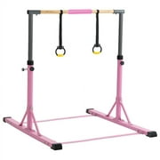 Pink Gymnastics Bar, Girls Gymnastic Training Equipment at Home, Horizontal Bar Exercise, Birthdays Christmas Kids' Gift Ages 3-15 from Parents