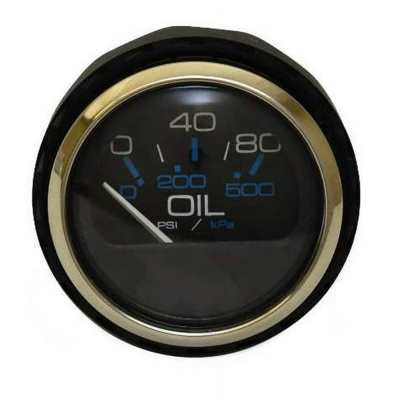 Faria Boat Oil Pressure Gauge GPC021A | Chesapeake Black SS 2 Inch