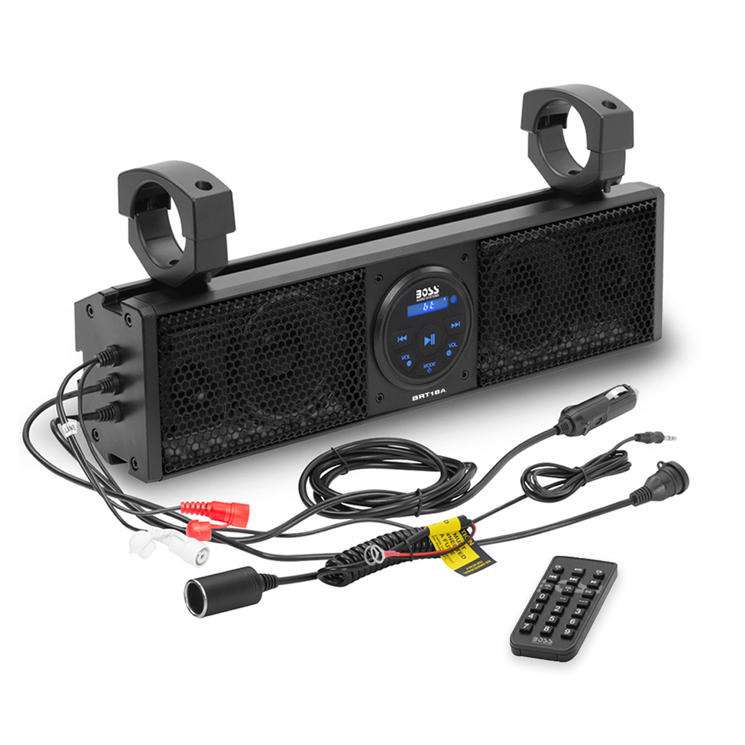 BOSS Audio Systems MC420B 600 Watt Motorcycle/ATV Sound System with Bluetooth Audio Streaming Built-in Amp Black