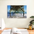 thumbnail image 3 of Elephant Stock Under Wrightsville Beach Pier Wall Art - Horizontal Canvas Wall Art - Living Room Wall Decor - Nautical Canvas - Blue And Gray Decor - 12" x 8", 3 of 8