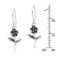 thumbnail image 4 of Gorgeous and Delicate Roses Sterling Silver Floral Dangle Earrings, 4 of 5
