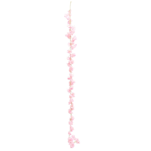 Guirnalda de flores artificiales de cerezo para colgar, color rosa