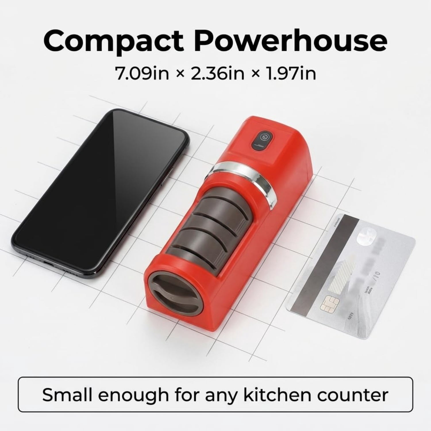 Electric Knife Sharpener for Kitchen Knives – Cordless Rechargeable Professional Sharpening Tool, Automatic Sharpener with Grinding Wheel & Strong Suction Base