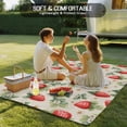 thumbnail image 4 of Red Strawberry Outdoor Rug for Patio/Deck/Porch, Non-Slip Large Area Rug 3 x 5 Ft, Summer Fruits Farmhouse Leaves Floral Retro Indoor Outdoor Rugs Washable Area Rugs, Camping Rug Carpet Runner, 4 of 8