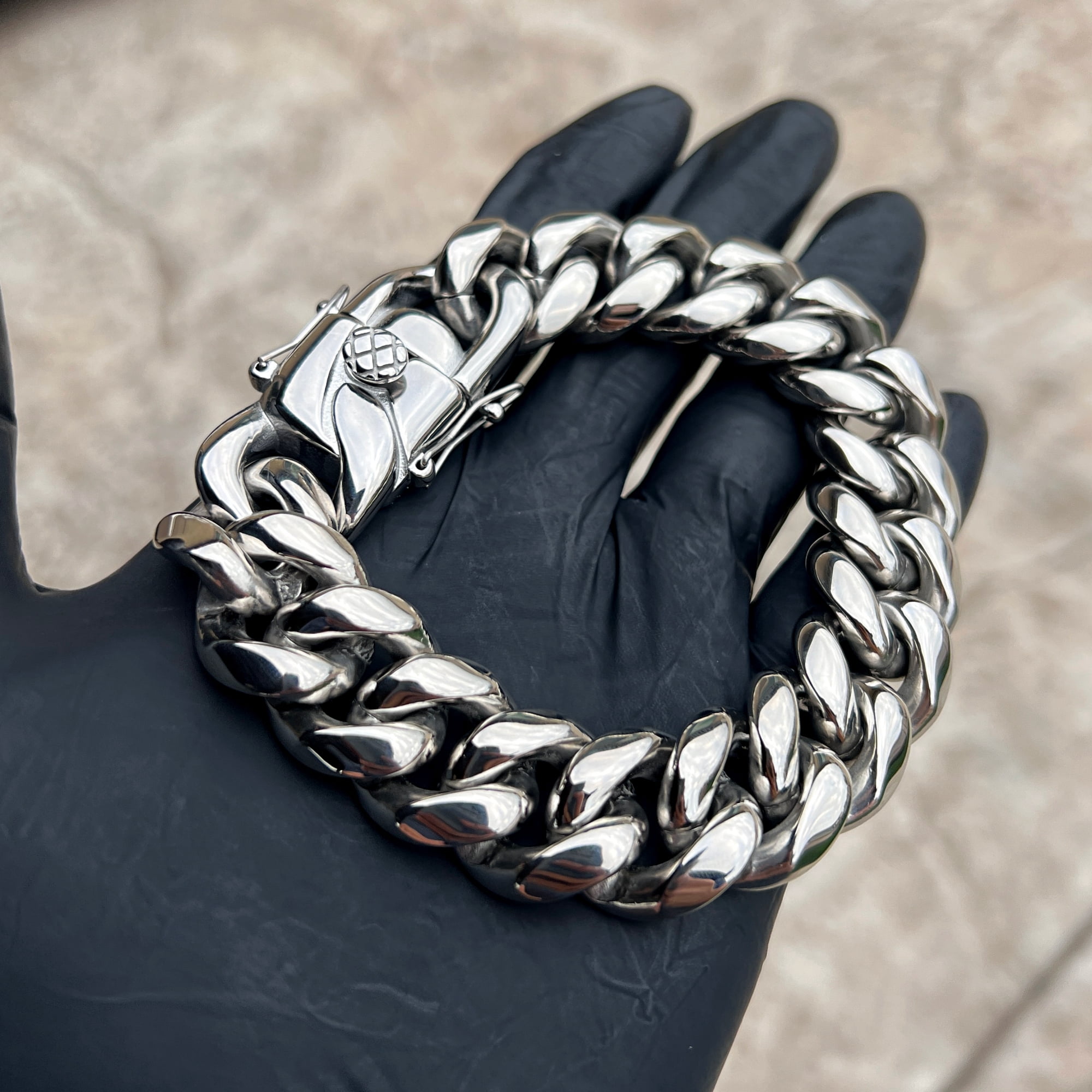 Men's 316L Stainless Steel Miami Cuban Link Heavy Solid Hip Hop Bracelet 20MM Thick 9.5"