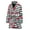 95, variant on Cherry Striped Pattern Women Bathrobe One Size Univeral Fits, Flower Cherry Floral Fashion Lightweight Plush Fleece Long Robe For Women