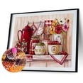 thumbnail image 2 of 5D DIY diamante pintura completo redondo taladro cocina mesa pared decoración Rhinestone arte FLhrweasw  Nuevo, 2 of 9