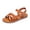 Brown, variant on Apakowa Girls Sandals Open Toe Princess Flat Sandals Strappy Summer Shoes (Color : White, Size : 3 Little Kid)
