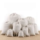 thumbnail image 1 of Bolsa de tela de algodón y lino original hecha a mano, bolsa con cordón, bolsa de tela blanca, bolsa para joyas, bolsa pequeña de tela, 1 of 3