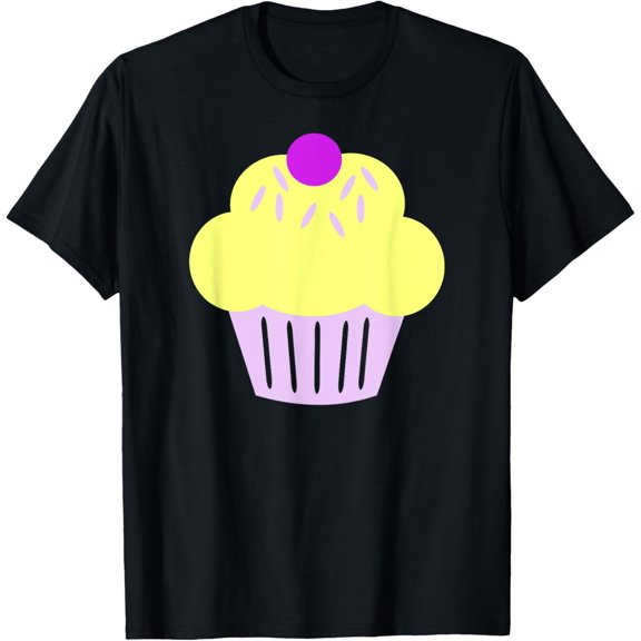 Cupcake T-Shirt men and women can wear, black, white, gifts