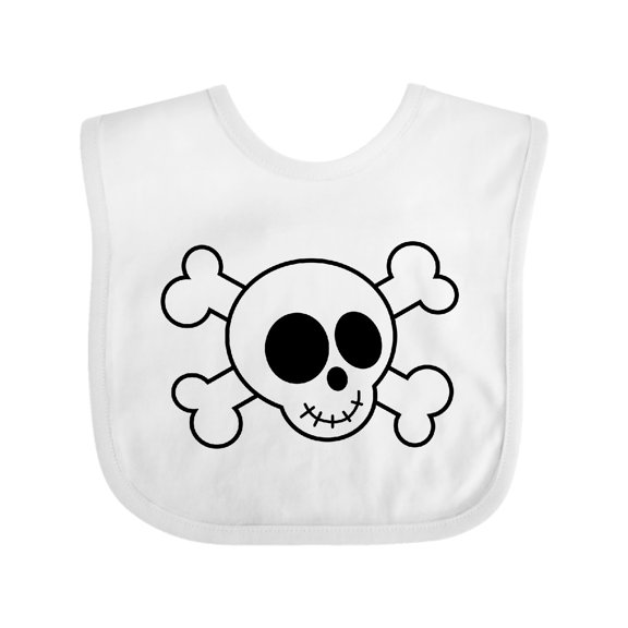 Inktastic Fun Skull and Crossbones Boys or Girls Baby Bib