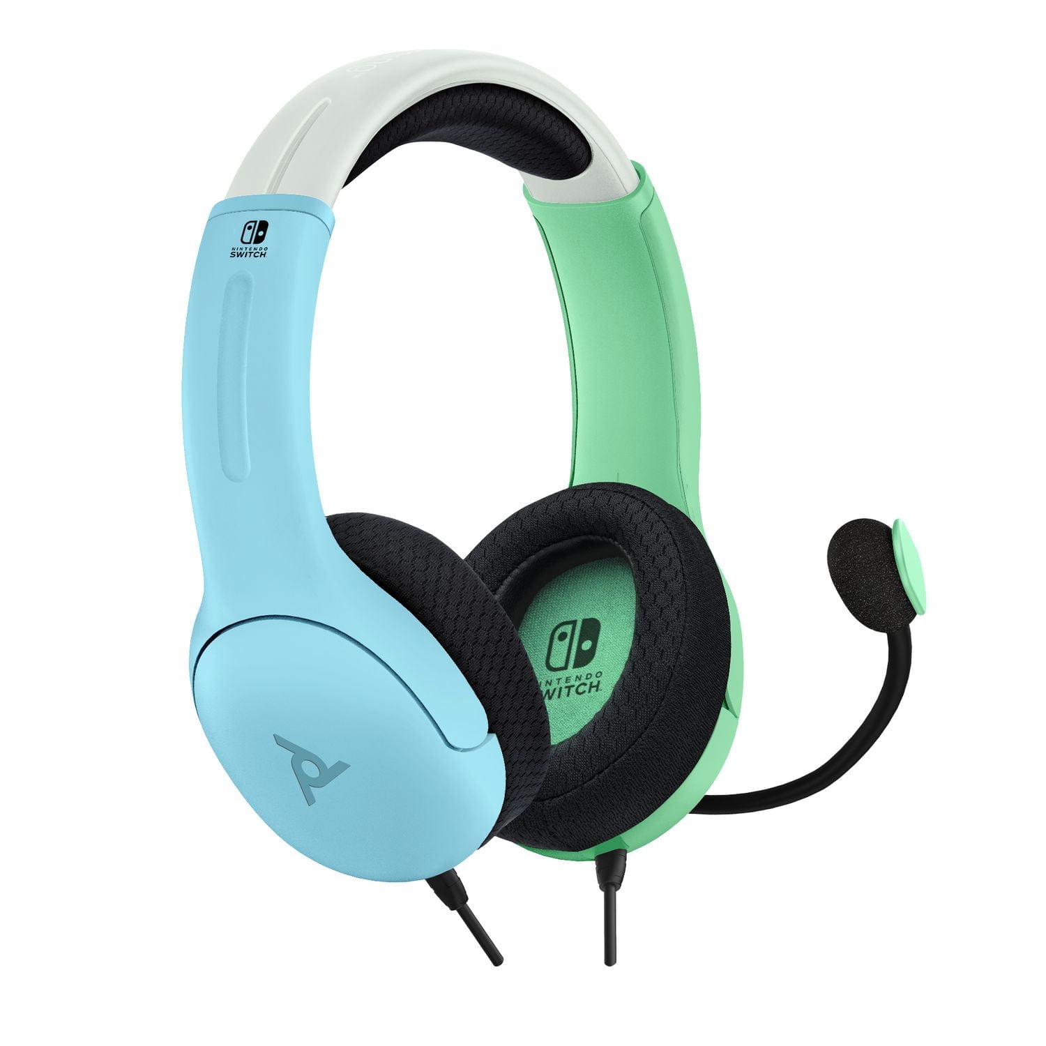 PDP AIRLITE Wired Headset: Blue & Green - Nintendo Switch, Nintendo Switch Lite, & Nintendo Switch - OLED Model
