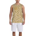thumbnail image 4 of Gaeub Gold Drops Men's Mesh Basketball Jersey, Quick-Drying Sleeveless Top S-4XL, Loose Muscle Tank Top -4X-Large, 4 of 9
