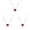 As shows 3PCS, variant on Silver-plated Red Love Necklace Female Red Circular Jade Crystal Heart-shaped Clavicle Chain, 19.69 inch, As shows 2PCS