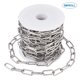 thumbnail image 3 of 304 Stainless Steel Paperclip Chains Drawn Elongated Cable Chains Unwelded with Spool Stainless Steel Color 17x7x1.6mm about 16.4 Feet(5m)/roll, 3 of 9