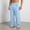 Light Blue, variant on Men's Casual Linen Blend Relaxed Fit Straight Legs Elastic Waist Golf Dress Pants with Belt White