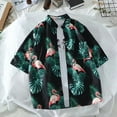 thumbnail image 5 of Mens Tropical Print Shirt Short Sleeve Chest Pocket Relax Fit Vintage, Summer Beach Shirt, 5 of 6