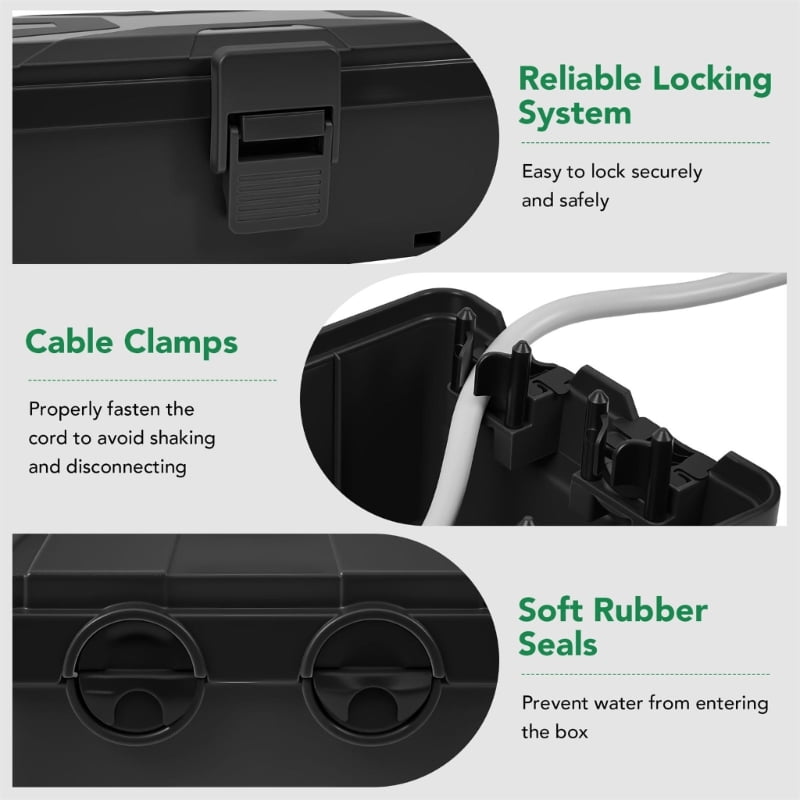 Durability Outdoor Power Enclosure Junction Box with 6 Cable Port IP68 Protection for Harsh Weather Installations