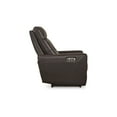 thumbnail image 5 of Signature Design by Ashley Pisgham Leather Power Recliner with Adjustable Easy View™ Headrest, Chocolate Brown, 5 of 6