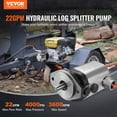 thumbnail image 2 of VEVOR Hydraulic Wood Log Splitter Pump Kit, 22GPM, 2 Stage 4000PSI Aluminum Hydraulic Gear Pump, with Valve Coupling Installation Base 3/4'' NPT Outlet 3600 RPM, for Small Engine Mounting Log Splitter, 2 of 9