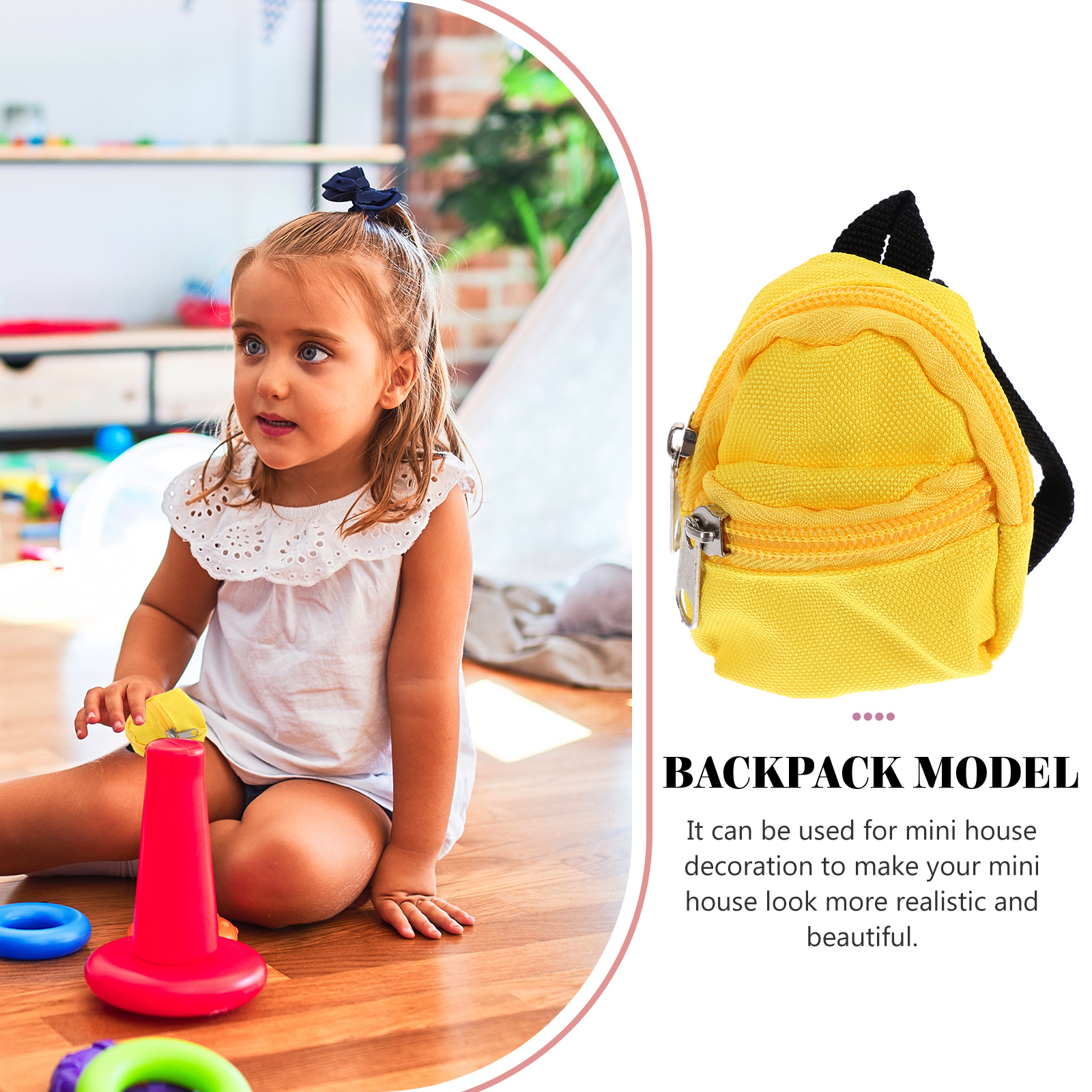 Mini Sacs à Dos Pour Poupée 8 Cm – Fermeture Éclair, Accessoires De Mode Pour Poupées – Décoration Et Photographie