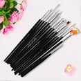 thumbnail image 1 of 15Pcs/Set Nail Art Liner Brush Acrylic UV Gel Drawing Painting Pen Manicure Tool (Black), 1 of 2