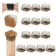 thumbnail image 1 of Uxcell 16-Pack Protectores de Piso para Patas de Silla, Almohadillas de Silicona para Pisos de Madera Dura [Negro], 1 of 1