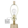thumbnail image 5 of 360 Lighting Mira 25 1/4" High Modern Table Lamps Set of 2 Textured Gold Finish Oatmeal Shade Living Room Bedroom Bedside, 5 of 9